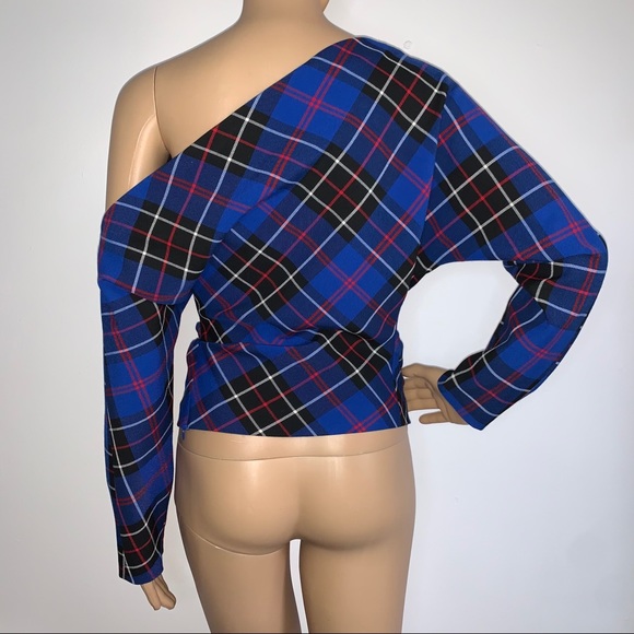 ZARA asymmetric check print top - Picture 5 of 11